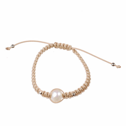 Hope Single Pearl Cord Bracelet